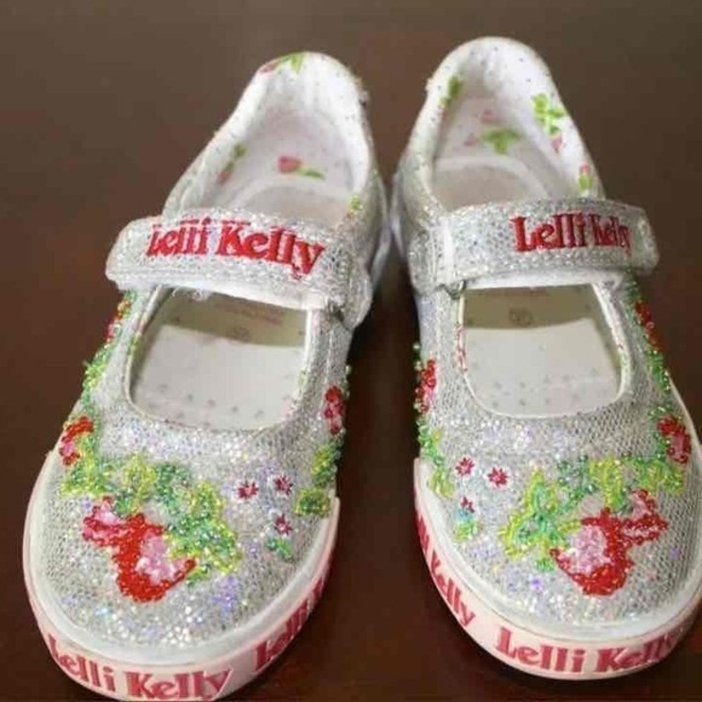 Lelli Kelly Girls Boutique Glitter Fragola Mary Janes Shoes size 9,5 (27)